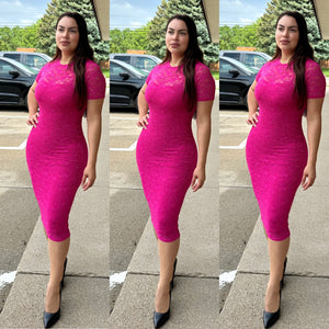 Dalia Dress (Fuchsia)