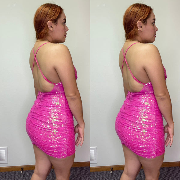 Mina Dress (Hot Pink)
