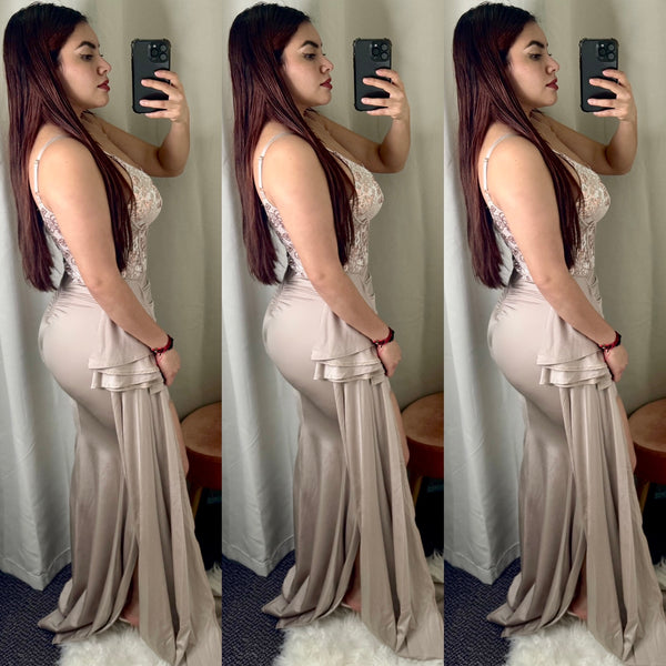 Garnet Maxi Dress (Champagne)