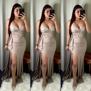 Garnet Maxi Dress (Champagne)