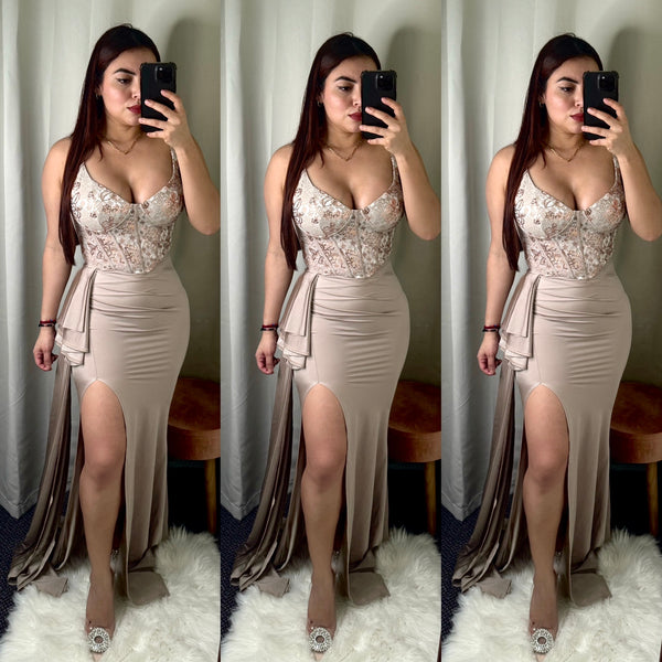 Garnet Maxi Dress (Champagne)