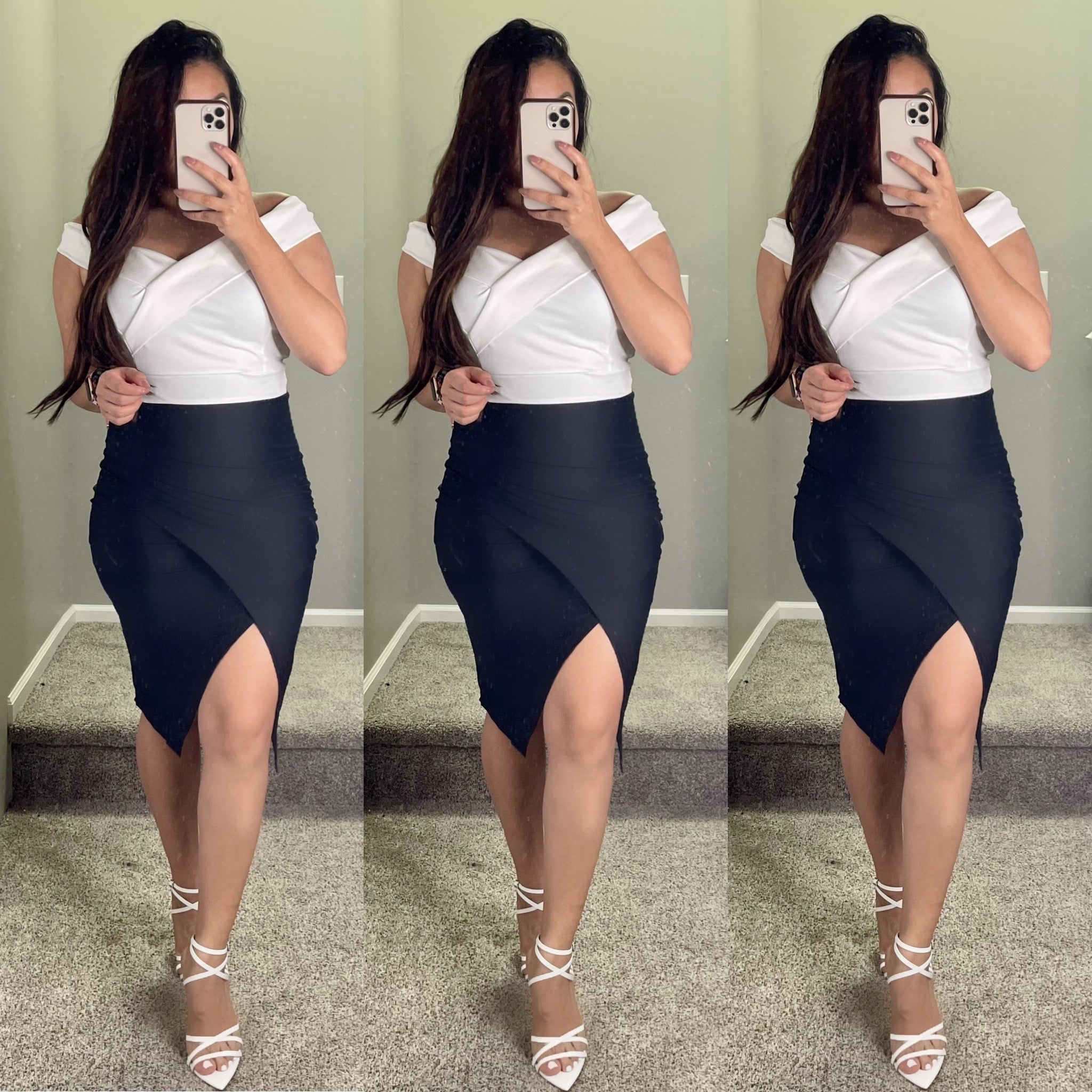 Eliana Dress (Black/White)