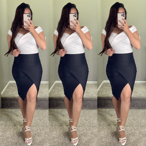 Eliana Dress (Black/White)