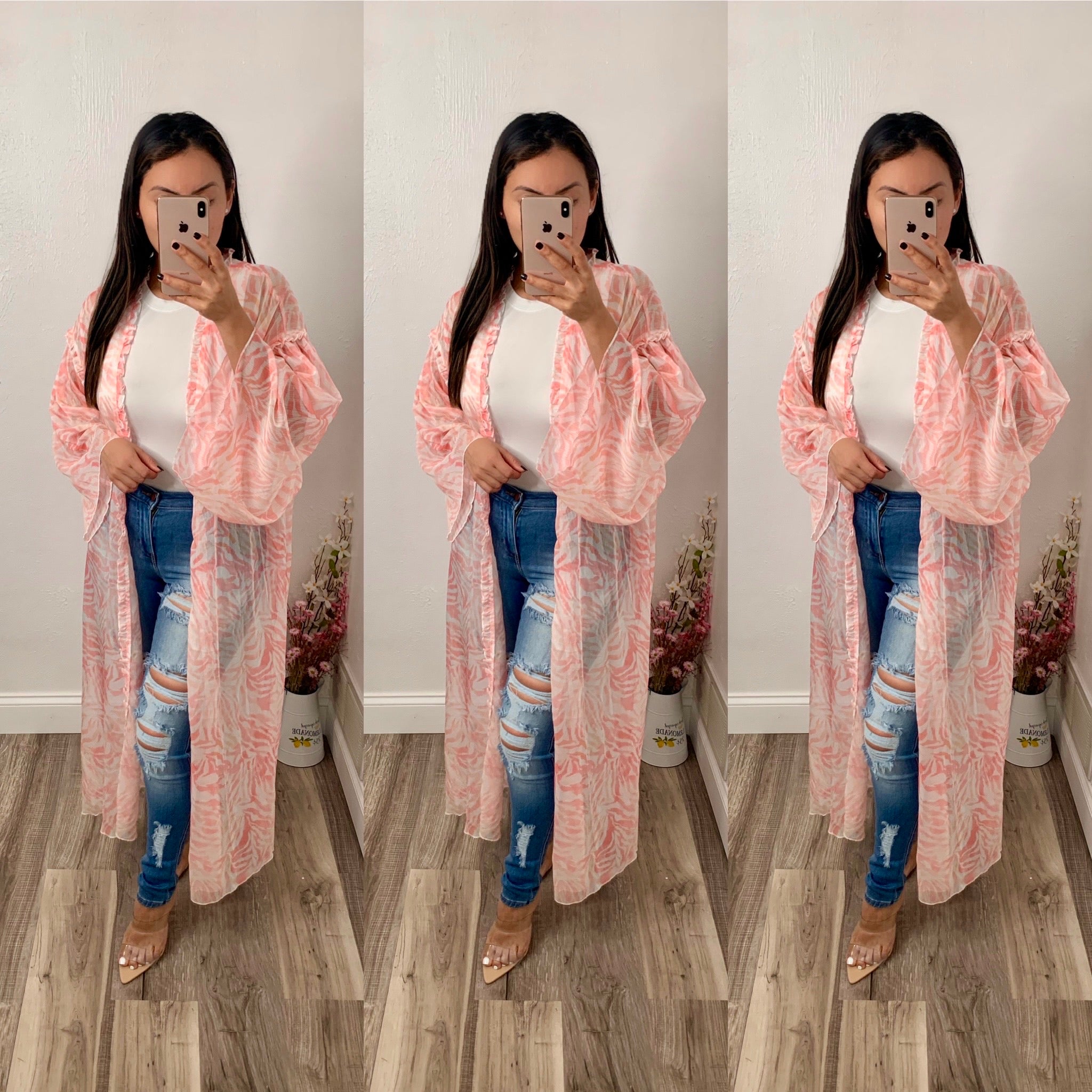 Ria Sheer Long Kimono