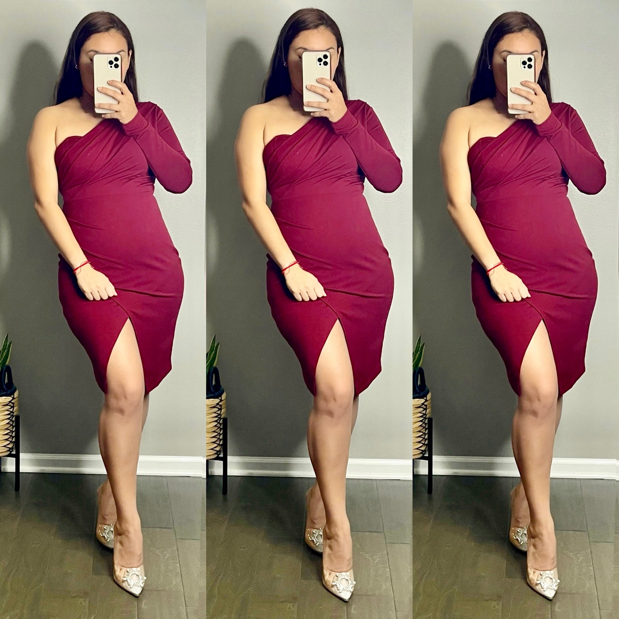 Lillian Dress (Burgundy)
