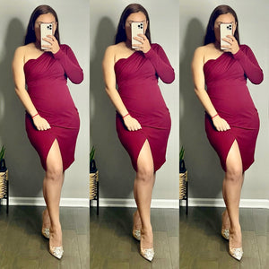 Lillian Dress (Burgundy)