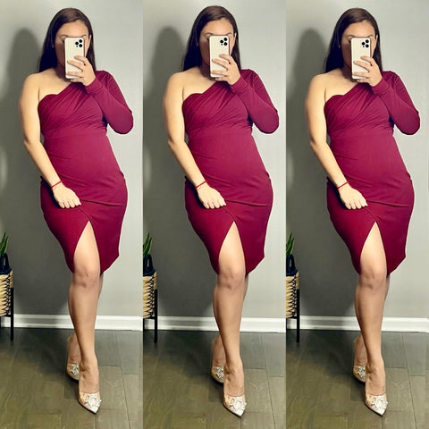 Lillian Dress (Burgundy)