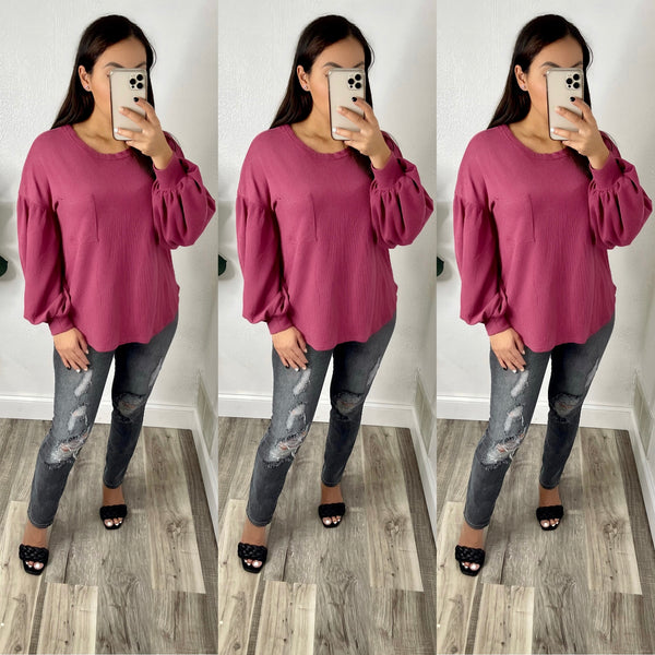Ophelia Top (Magenta)