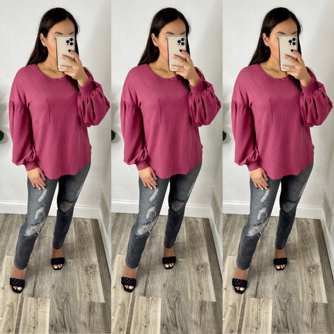 Ophelia Top (Magenta)