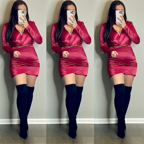 Candace Dress (Wine)