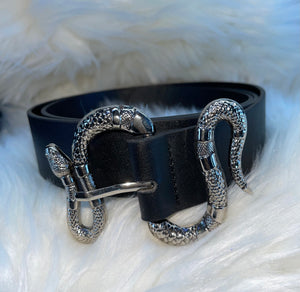 Snake Buckle Belt (Silver)