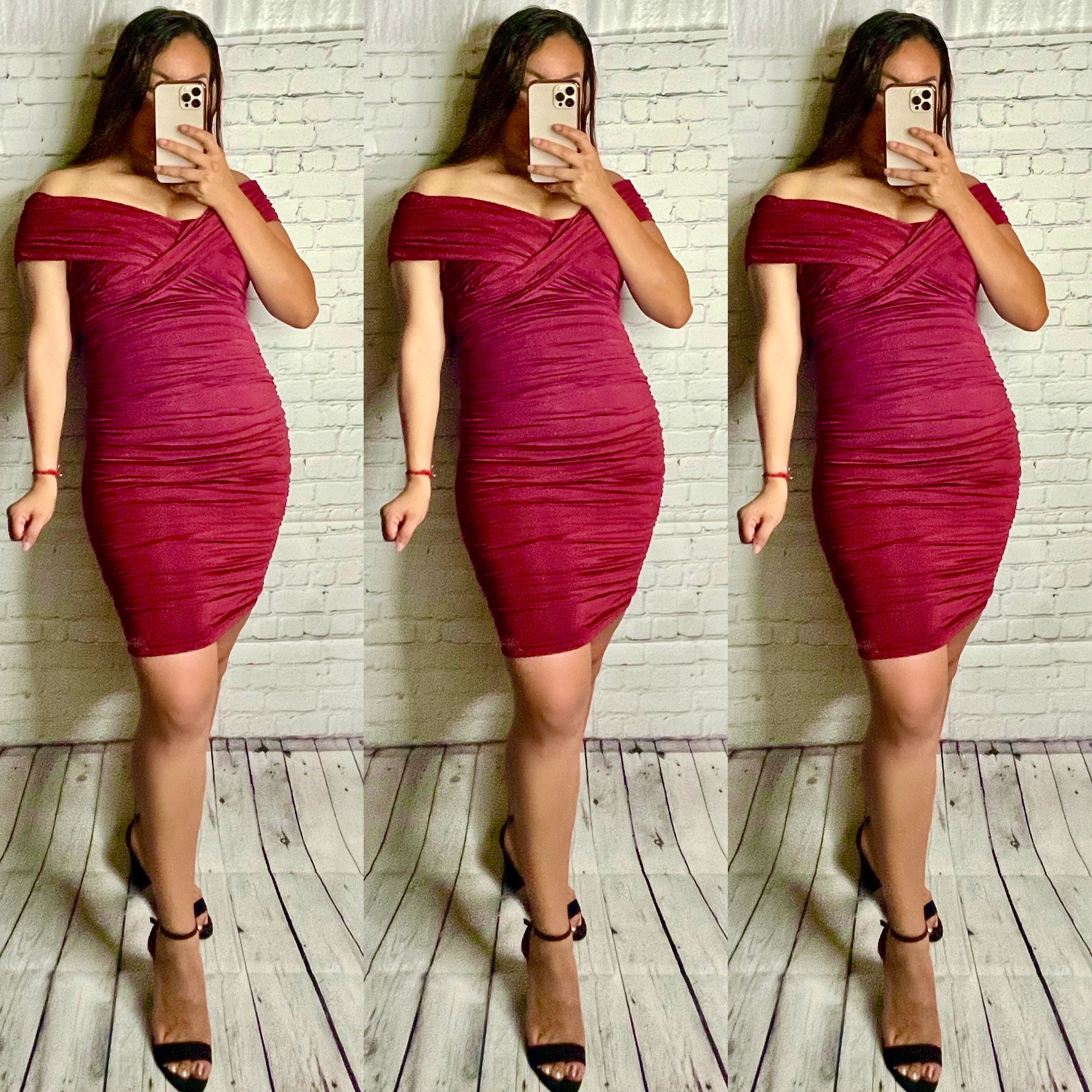 Frida Dress (Burgundy)