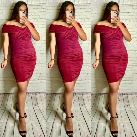 Frida Dress (Burgundy)