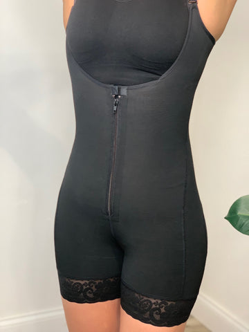 Open Bust Mid Thigh Postpartum