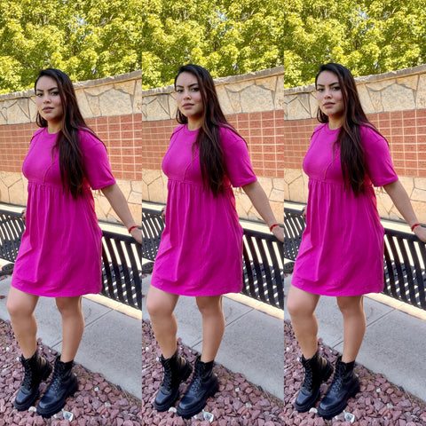 Roxy Dress (Hot Pink)