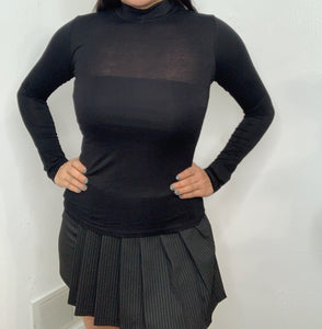 Basic Long Sleeve Mock Neck Top