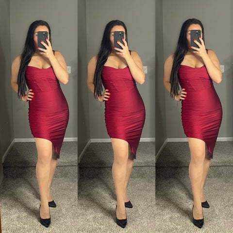 Marcela Dress (Burgundy)