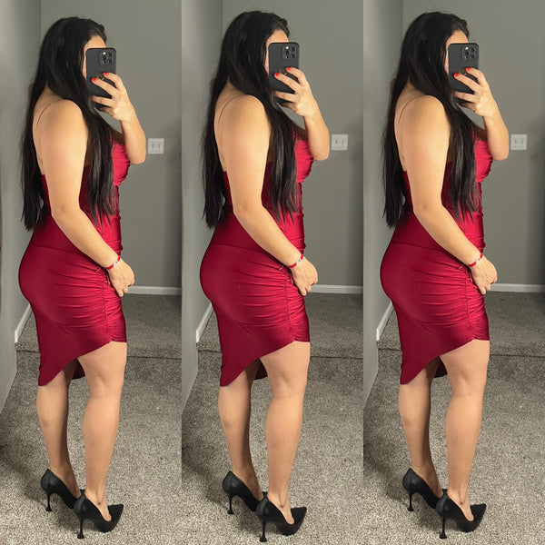 Marcela Dress (Burgundy)