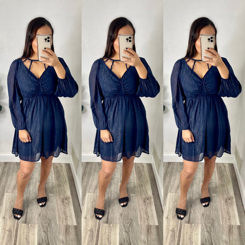 Miranda Dress (Navy Blue)