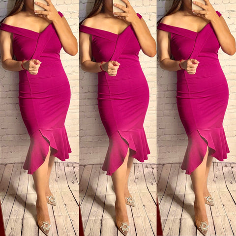 Lorenza Dress (Magenta)
