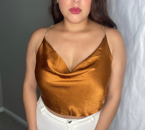 Danna Drape Back chain Top